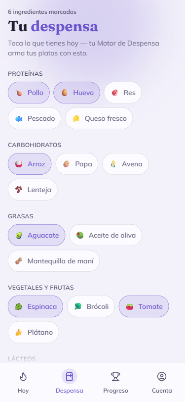 Marcas lo que tienes en tu nevera